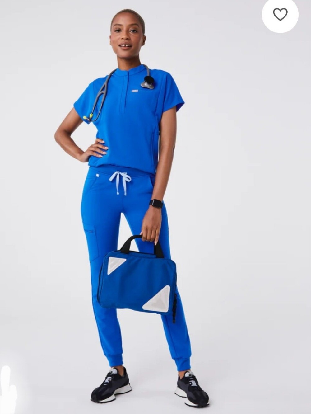 FIGS MONTEX RELAXED MOCK NECK SCRUB TOP